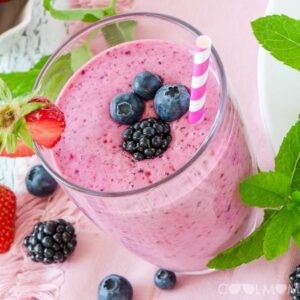 28 Almond Butter Berry Smoothie